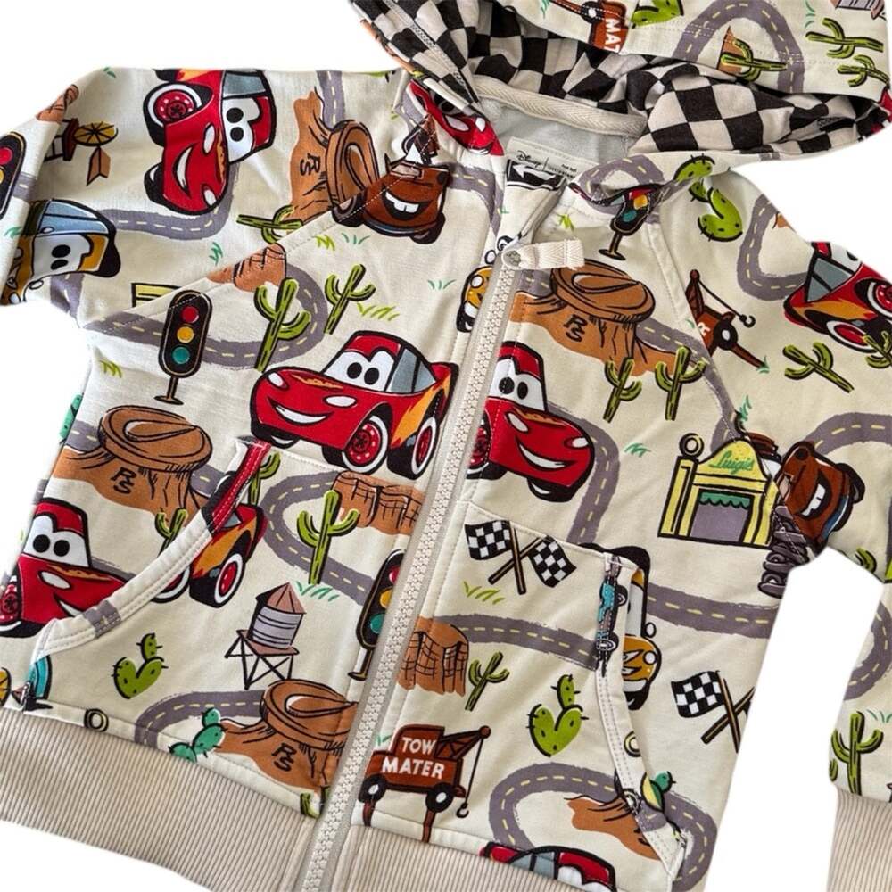 Little Sleepies Disney Pixar Cars Radiator Springs Zip Hoodie Bamboo 18-24 M
